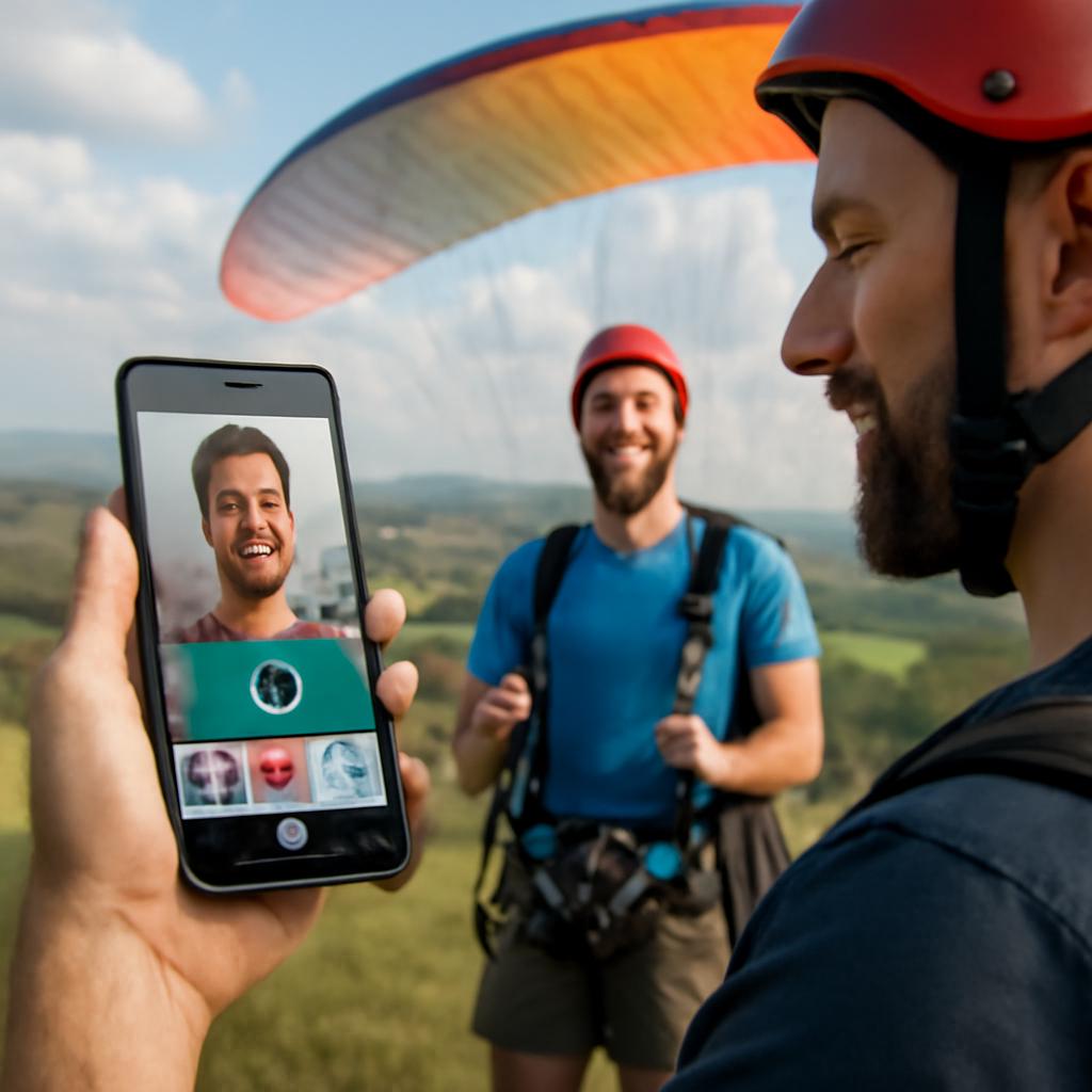 app amizade para praticantes de parapente