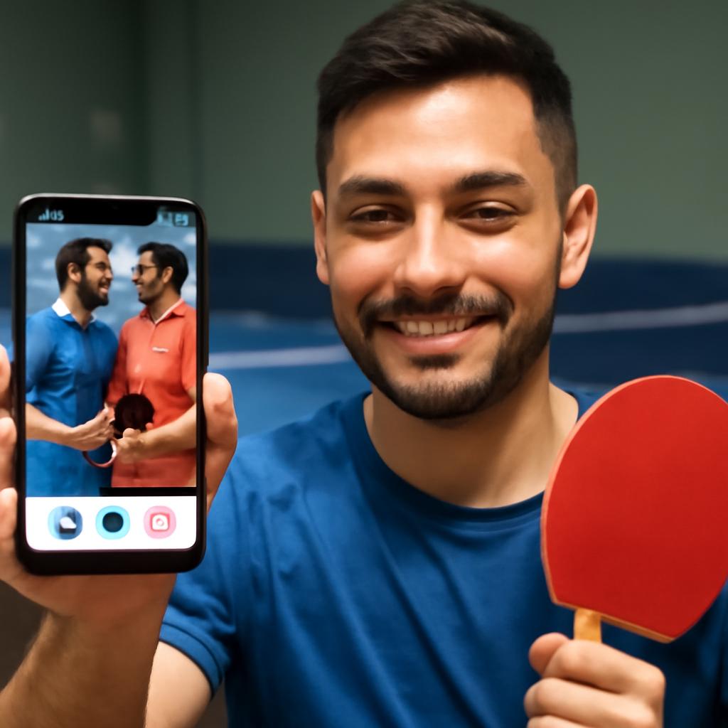 app amizade para praticantes de tênis de mesa