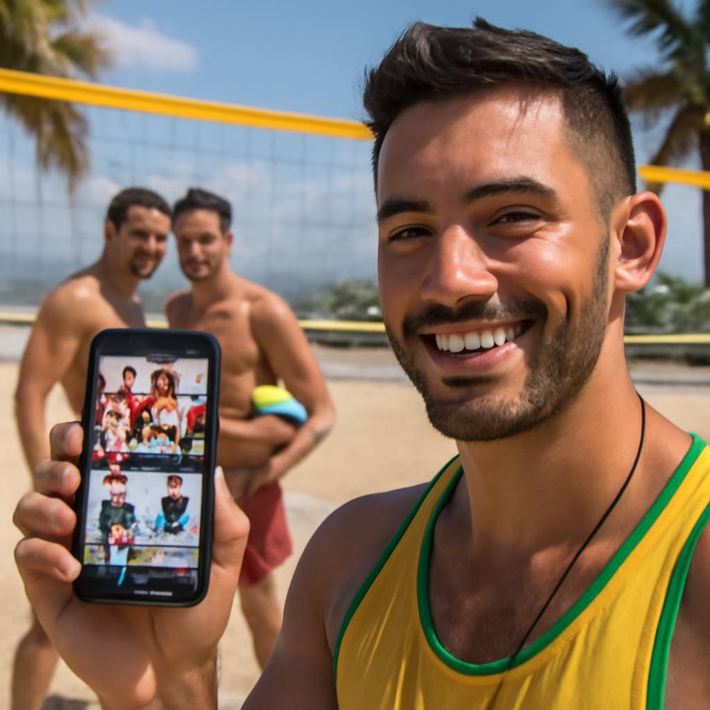 app amizade para praticantes de vôlei de praia