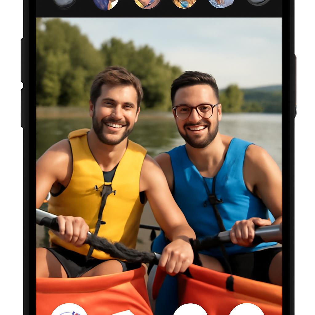app amizade para praticantes de kayak