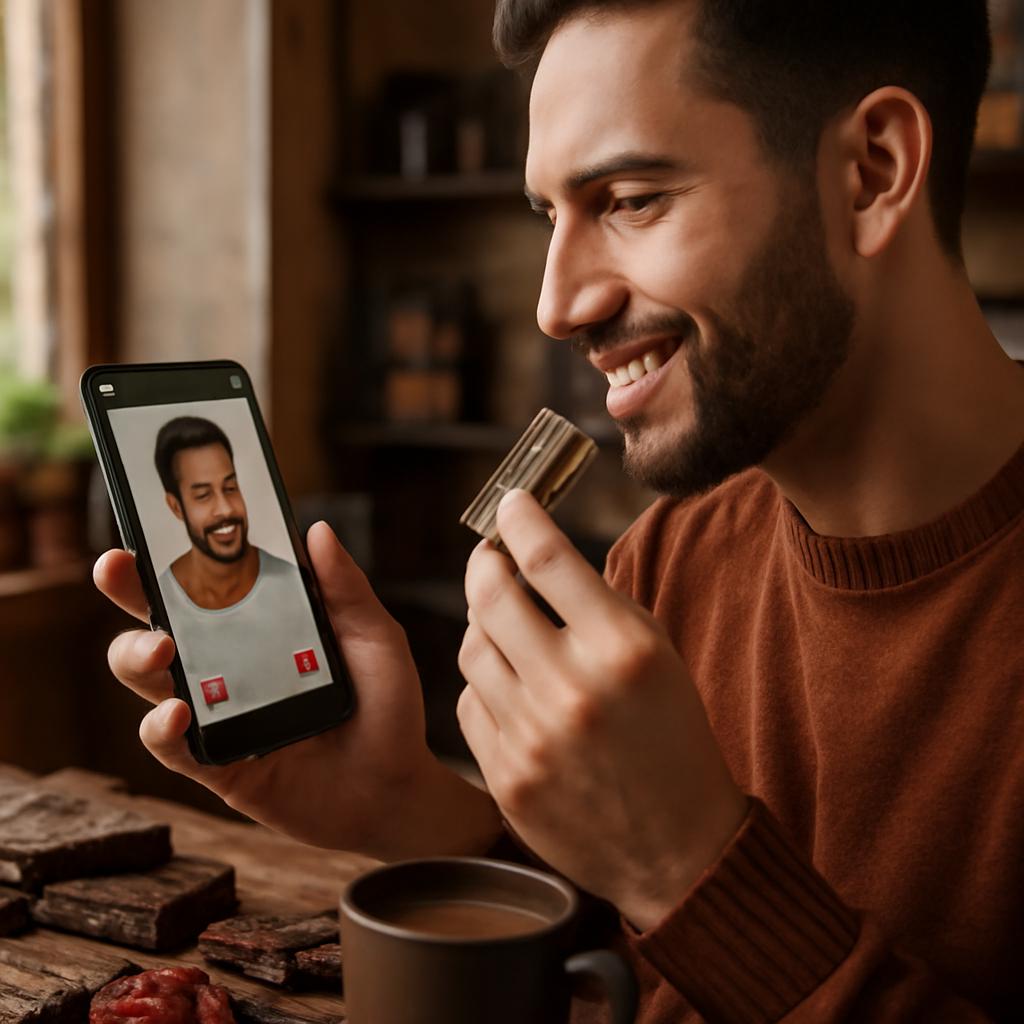 app amizade para apreciadores de chocolate artesanal