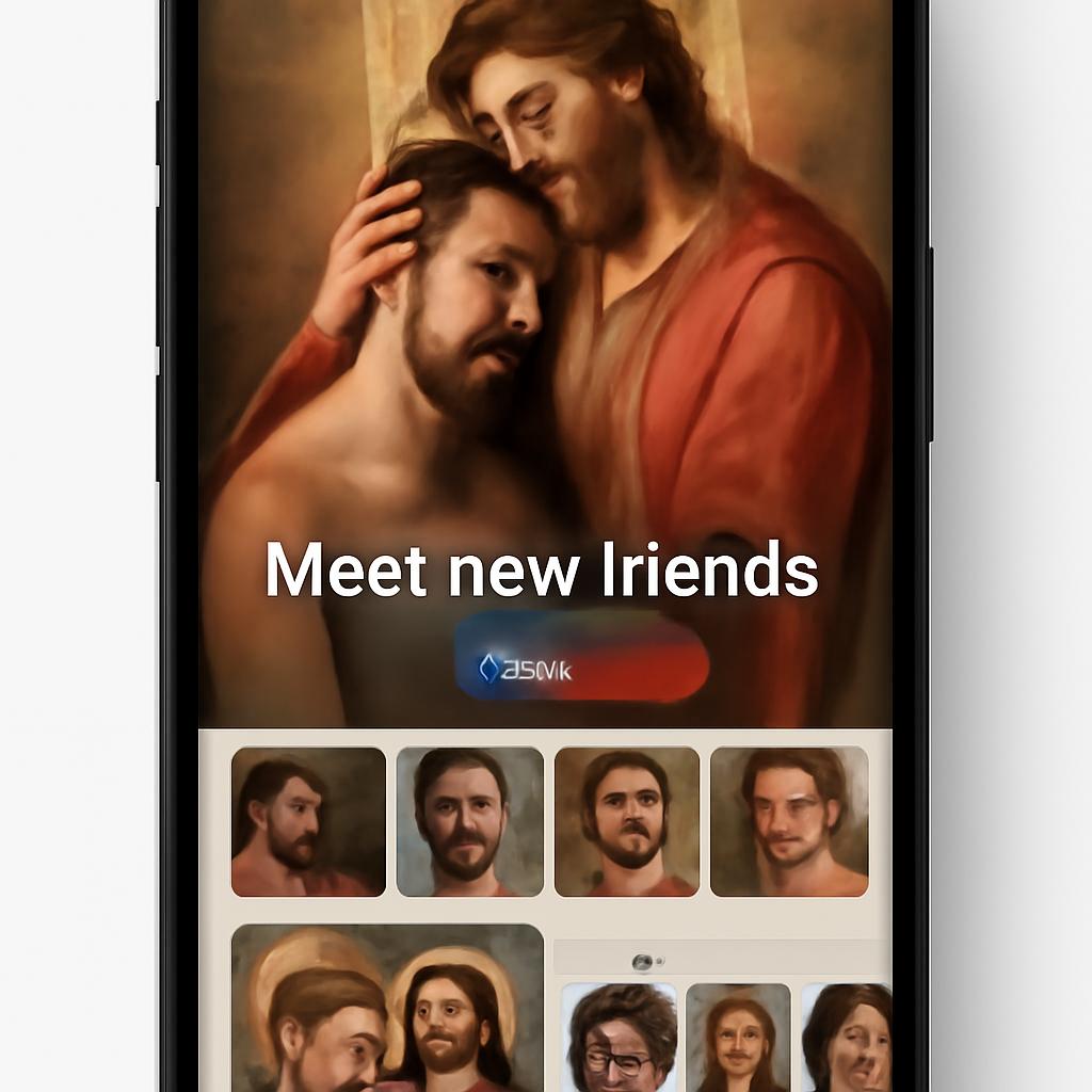 app amizade para quem aprecia arte sacra