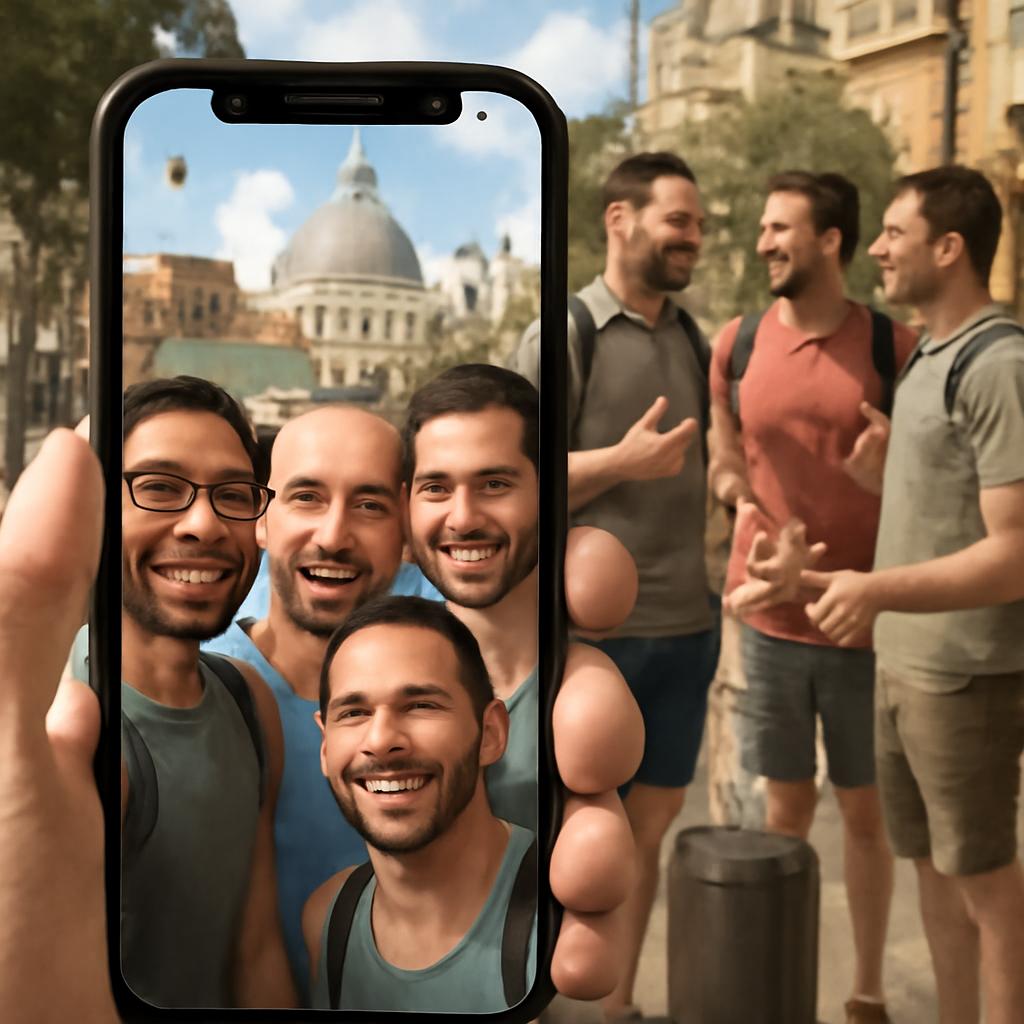 app amizade para viajantes em grupo