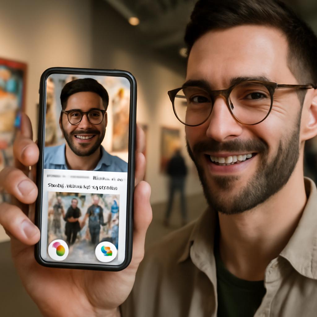 aplicativo amizade para quem gosta de visitar galerias de arte