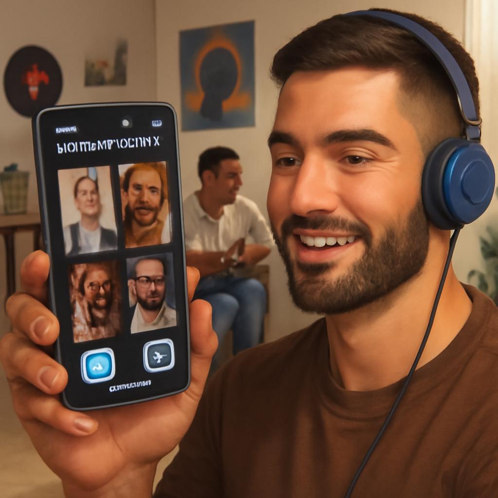 app amizade para fãs de música contemporânea