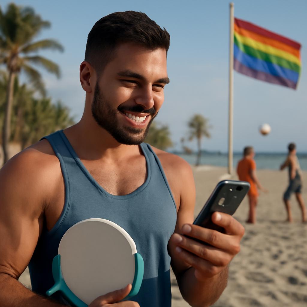 aplicativo amizade para amantes de esportes de praia