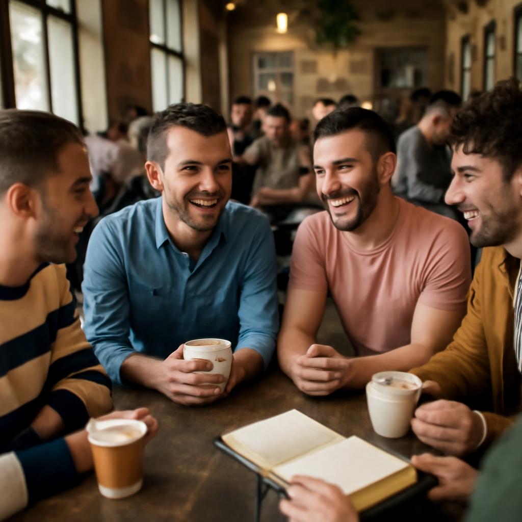 socialização em grupo para praticar idiomas