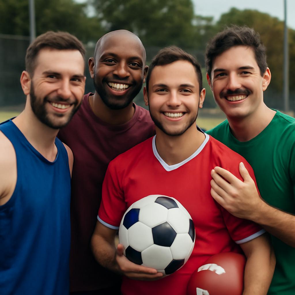 grupo de amizade para praticantes de esportes coletivos