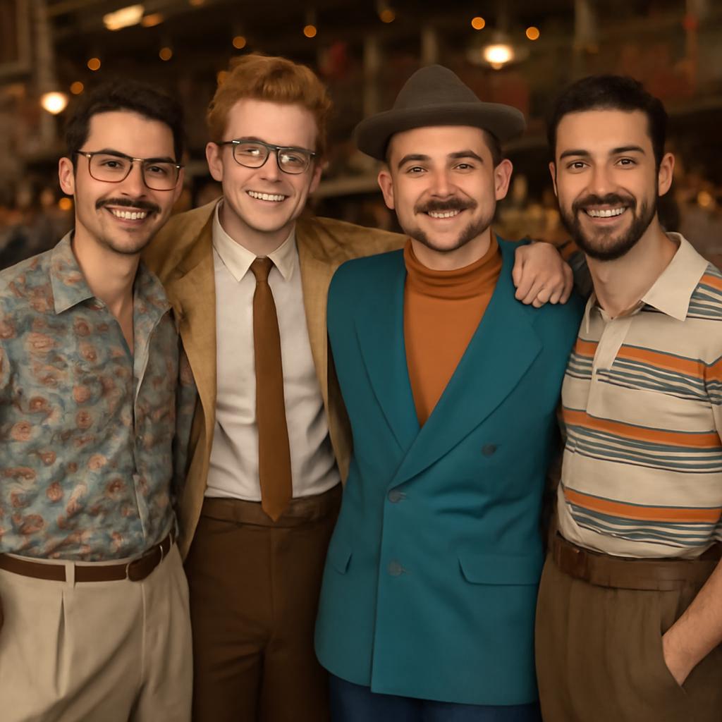 grupo para amizade em eventos de moda retrô