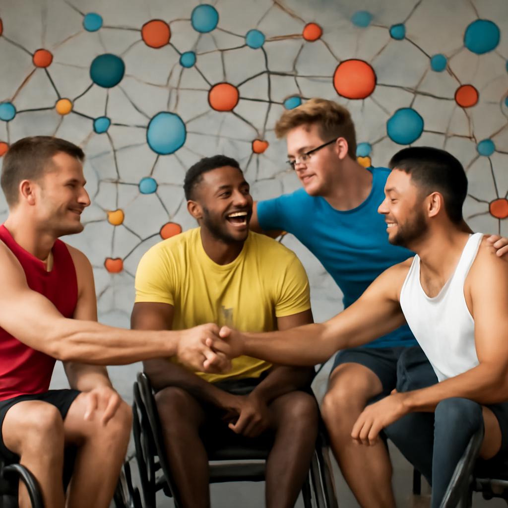 rede para amizade de amantes de esportes paralímpicos