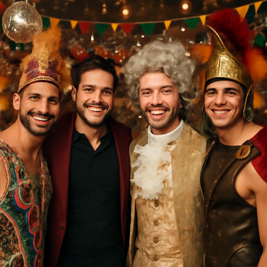 grupo para amizade entre organizadores de festas à fantasia