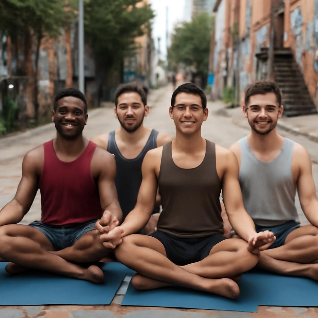 grupo para amizade entre praticantes de yoga urbana