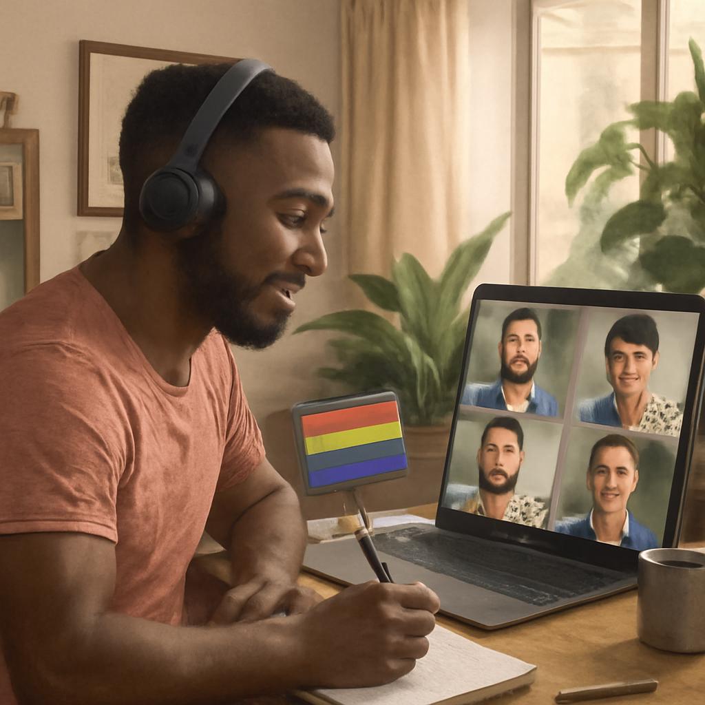 comunidade online de troca de idiomas