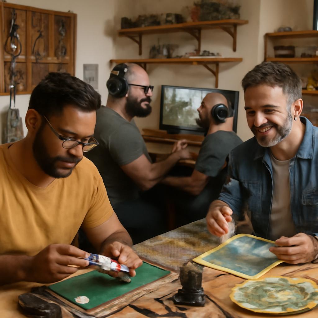 grupo de hobbies manuais virtuais