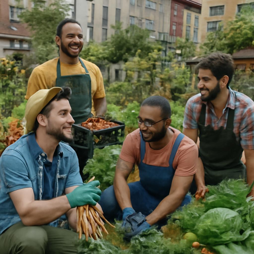 comunidade de quem cultiva hortas urbanas