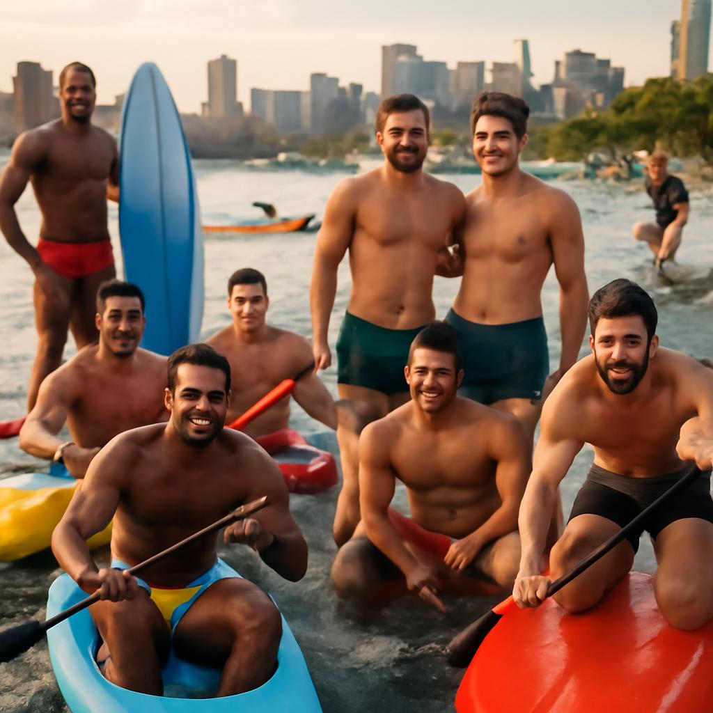 comunidade de esportes aquáticos urbanos