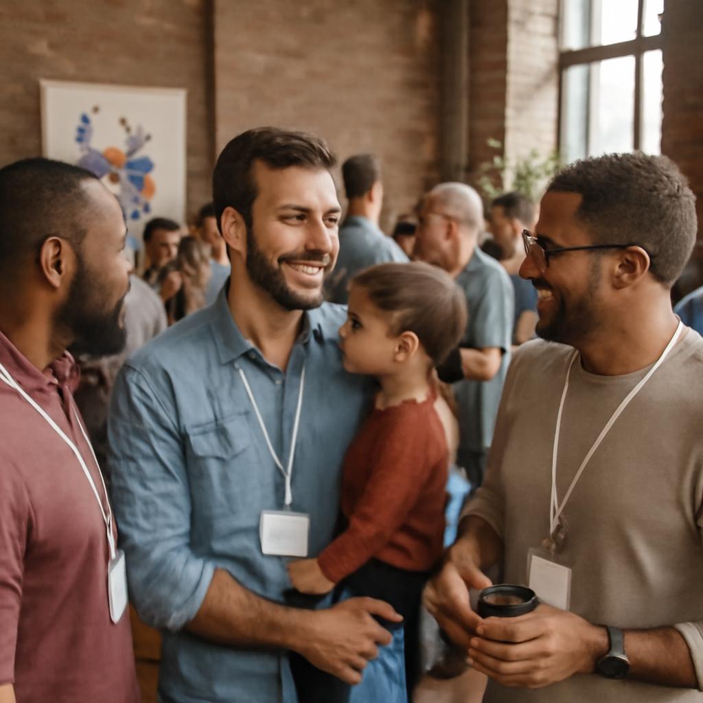 comunidade de networking de pai solo