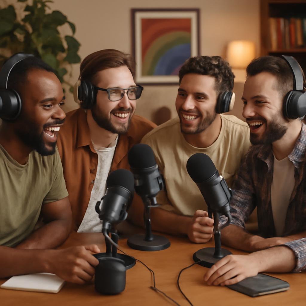 grupo para socializar através de podcasts
