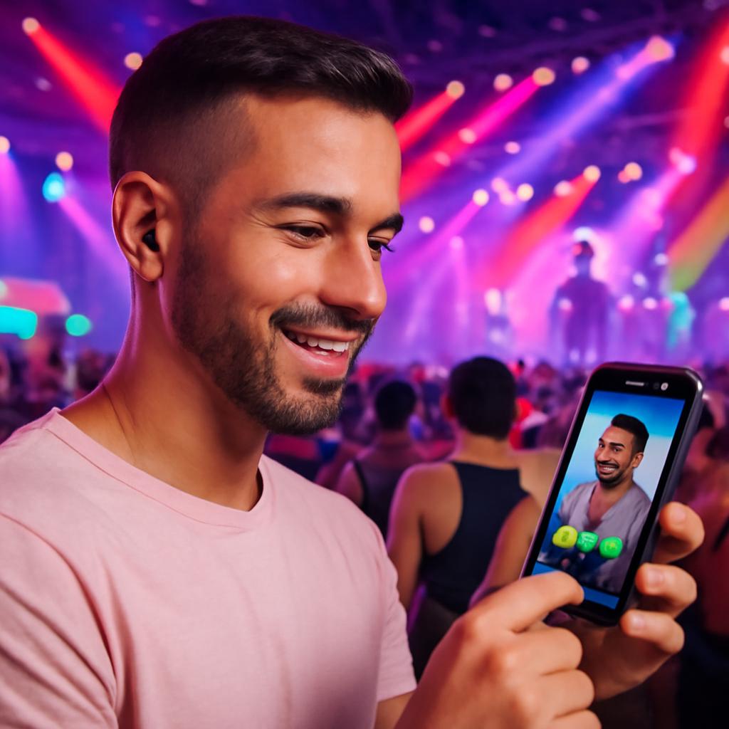 aplicativo para socializar em eventos de música pop