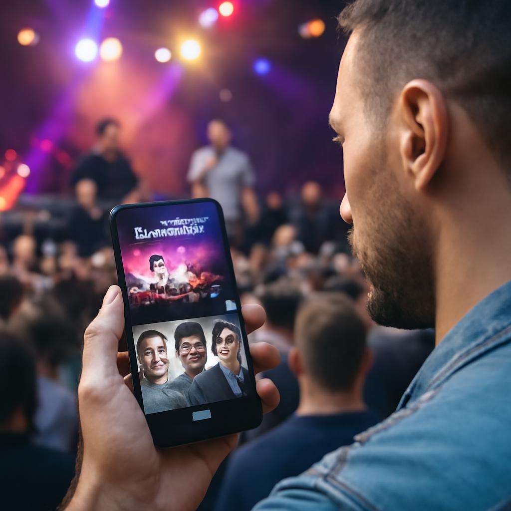 aplicativo para encontrar amigos para shows ao vivo