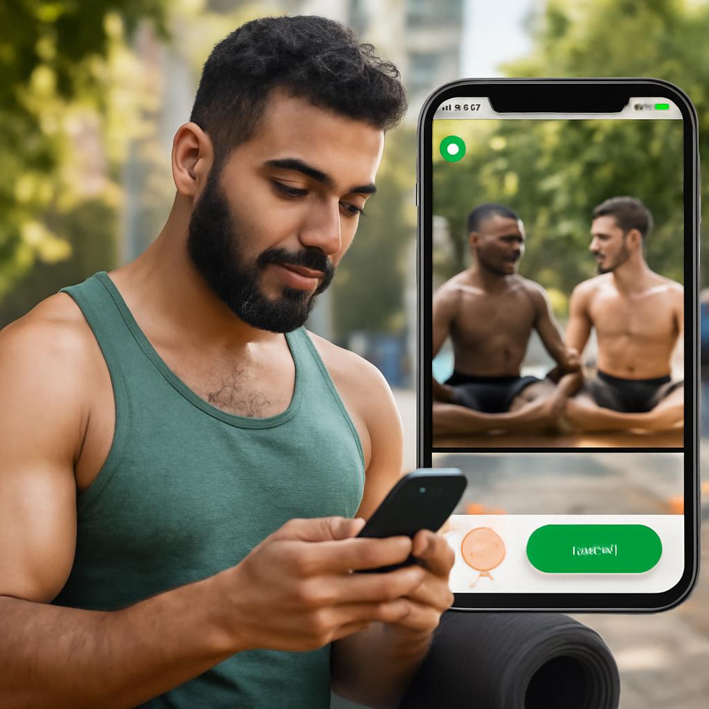 aplicativo para encontros presenciais com praticantes de yoga