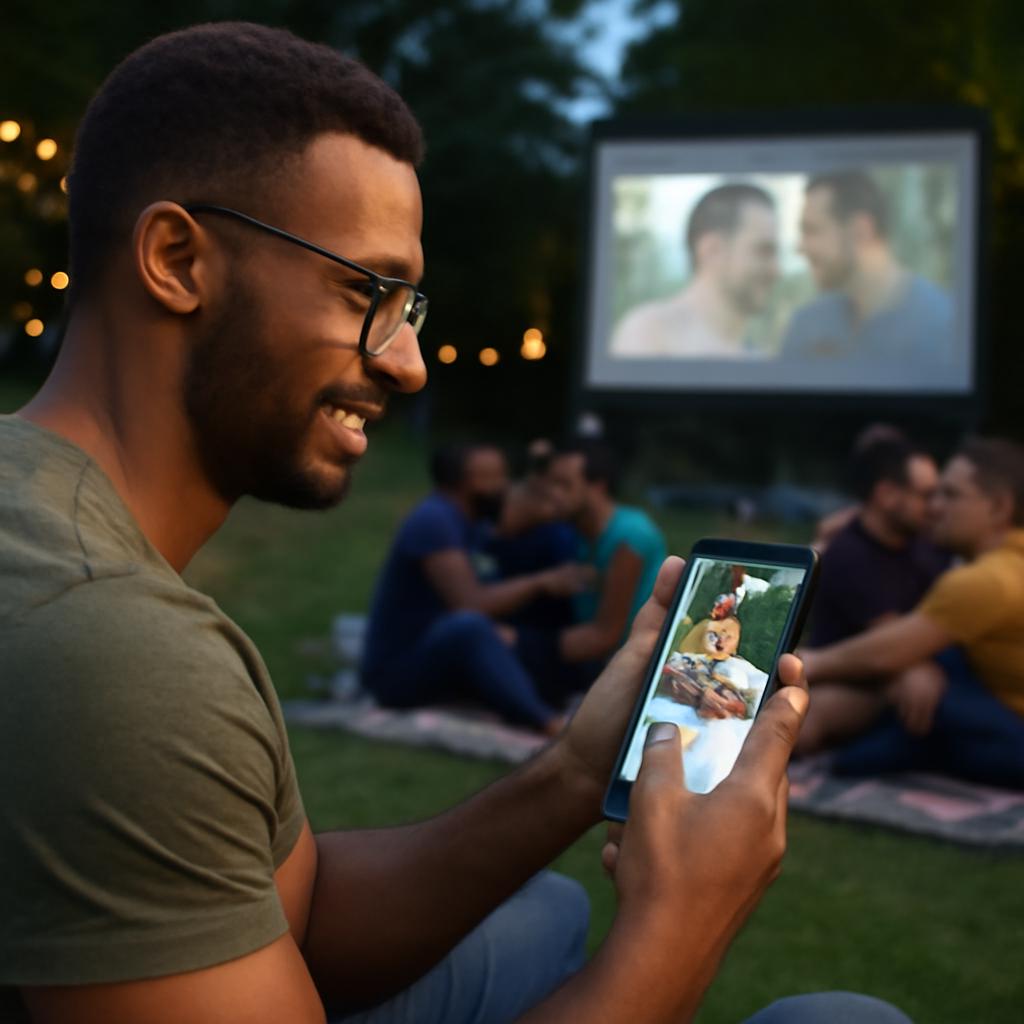 aplicativo para criar grupos de cinema ao ar livre