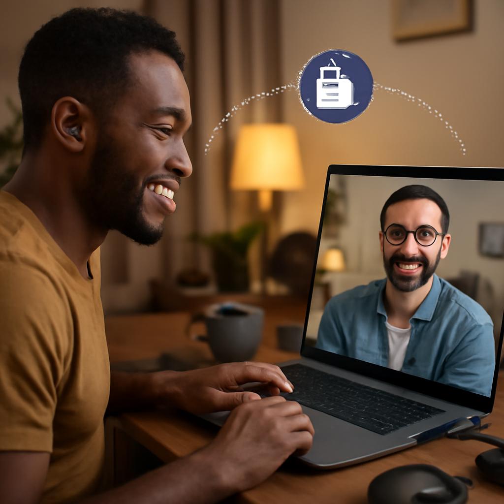 conexão segura para amizade virtual
