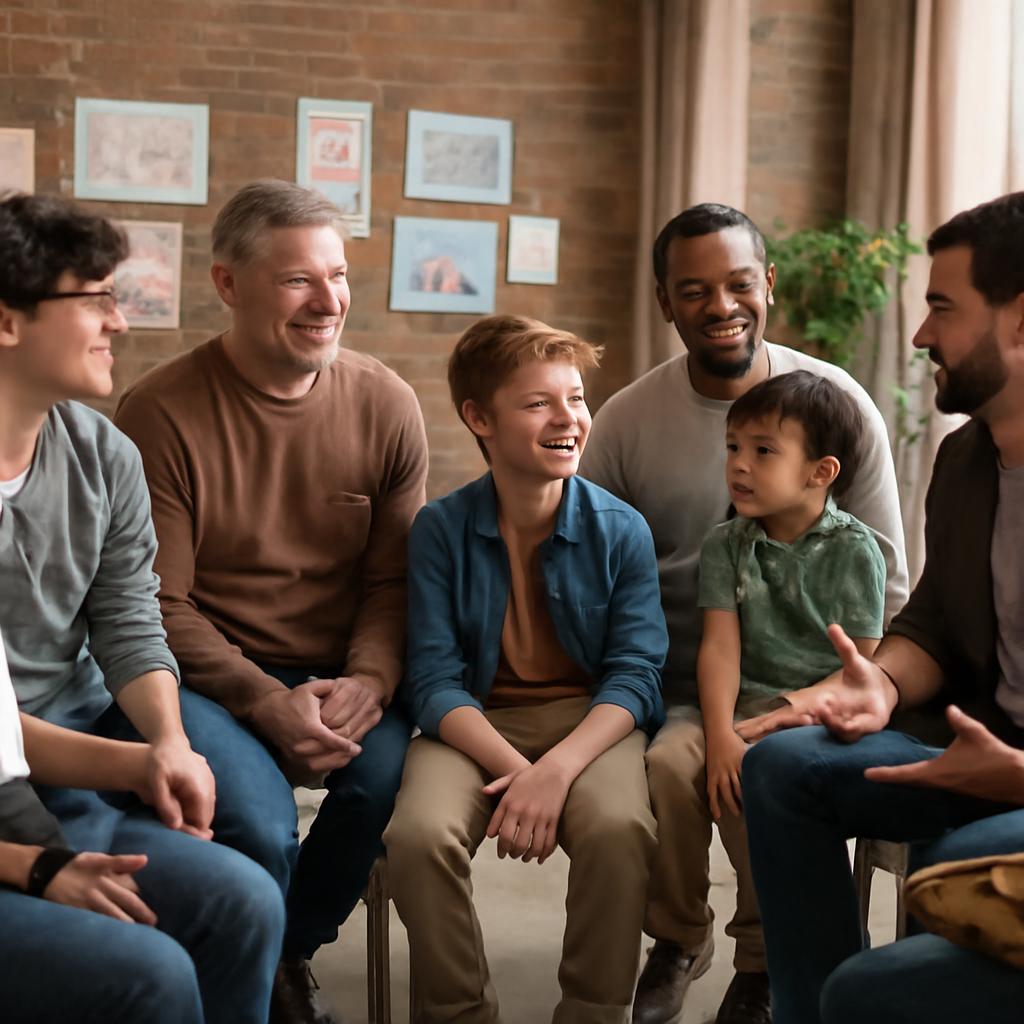 grupo para pais e filhos trocarem experiências