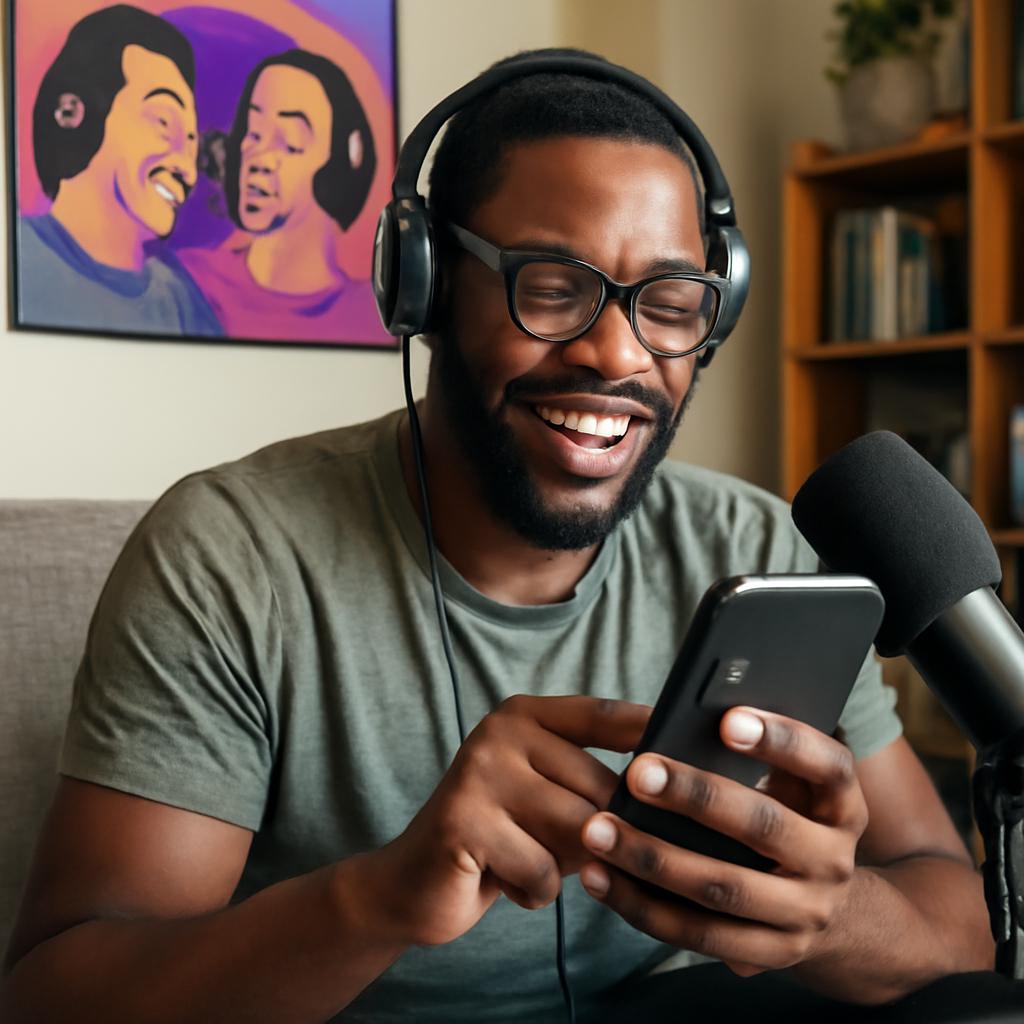 apps para socializar com amantes de podcasts de humor