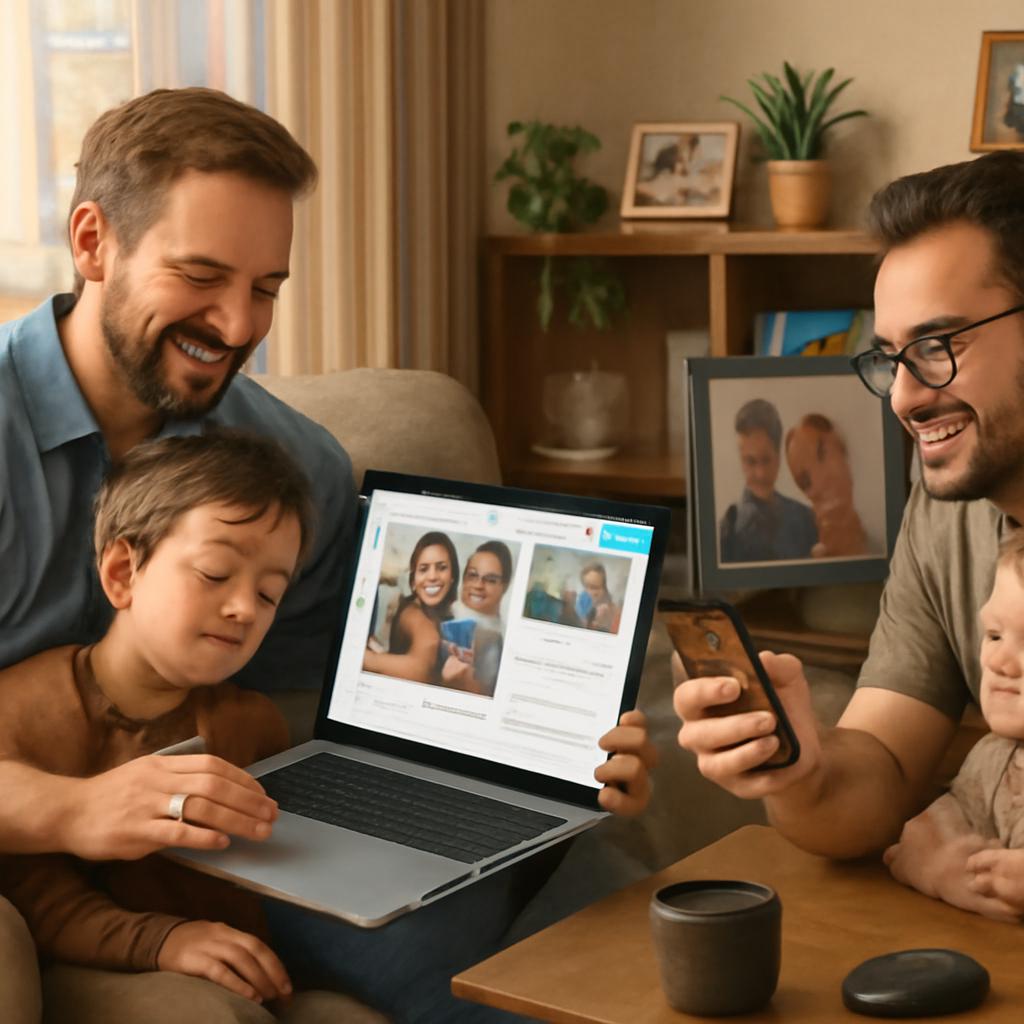 plataforma para troca de vivências familiares