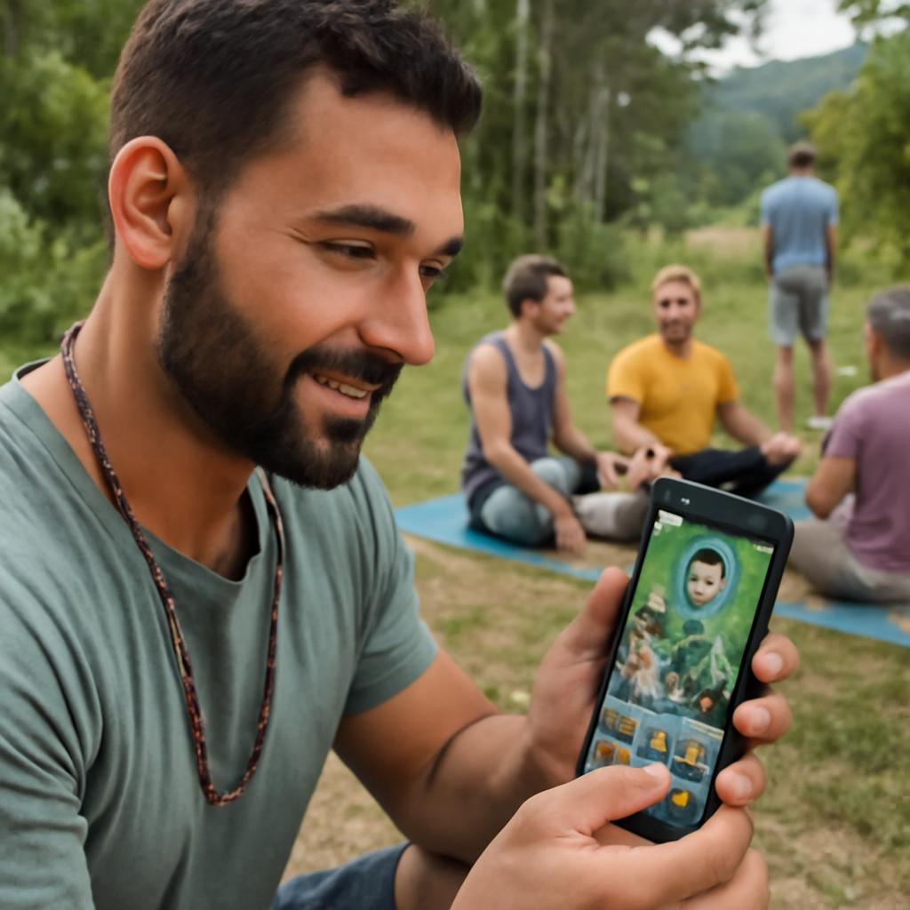 aplicativo para socialização em retiros de mindfulness