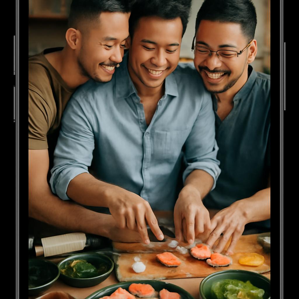 aplicativo para grupos de culinária japonesa