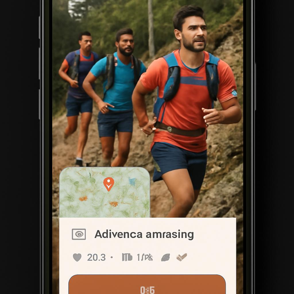 aplicativo para grupos de corrida de aventura