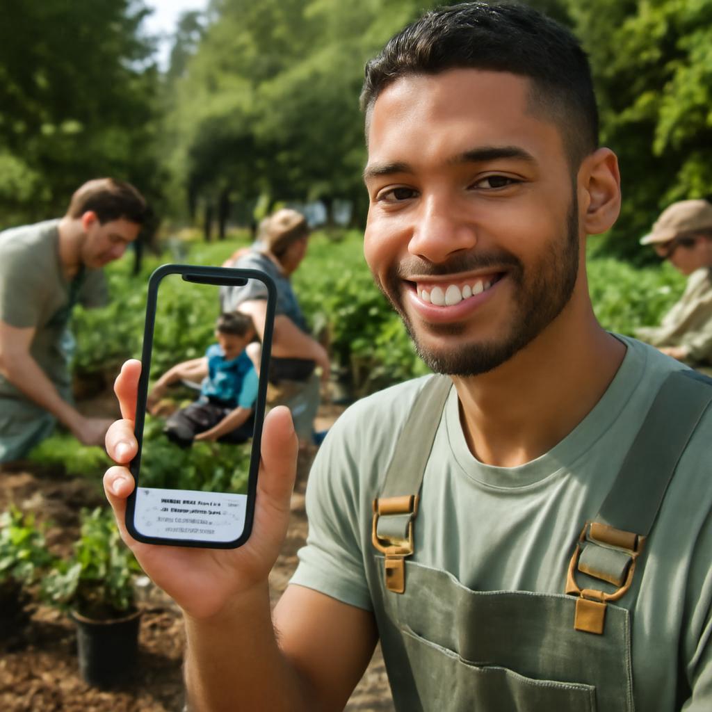 aplicativo para eventos de jardinagem coletiva