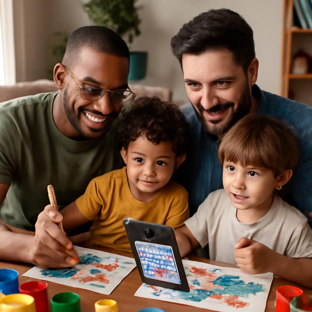 aplicativo para atividades artísticas entre famílias