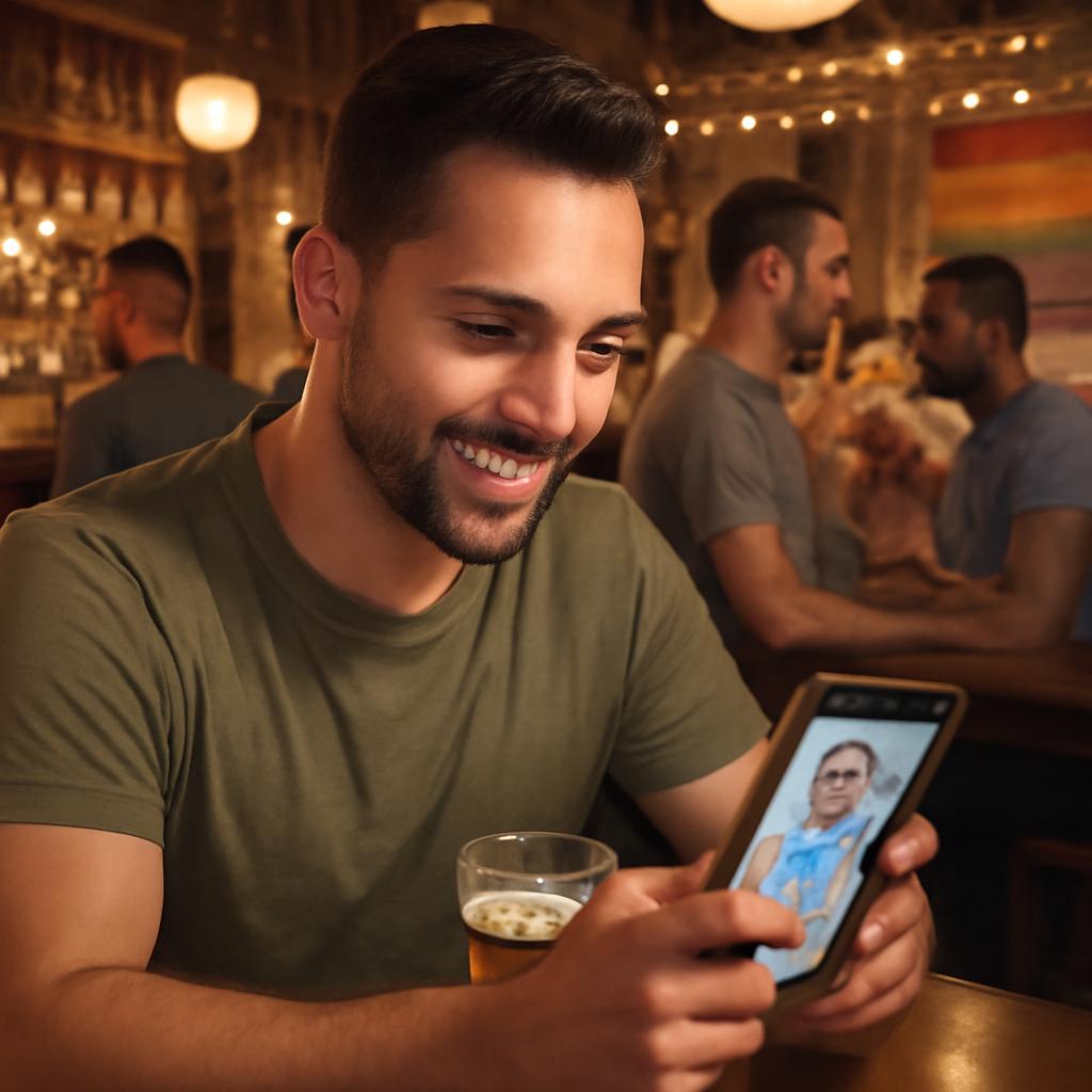 aplicativo para socializar em bares e cafés