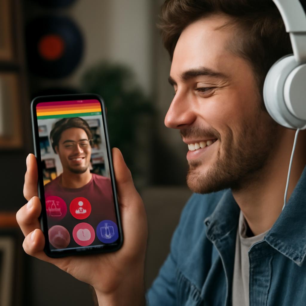aplicativo para fazer amizade com gostos musicais
