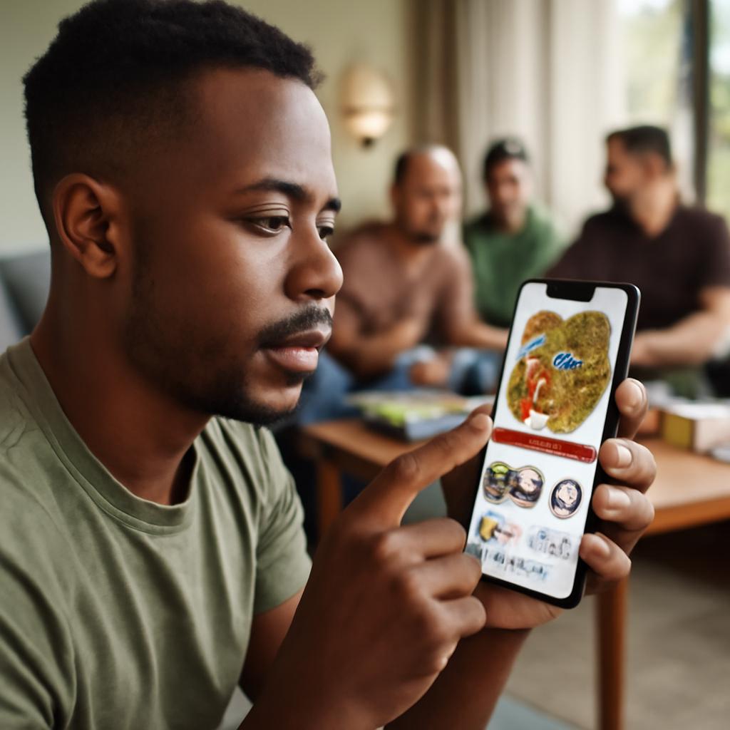 aplicativo para refeições e bate-papo em grupo