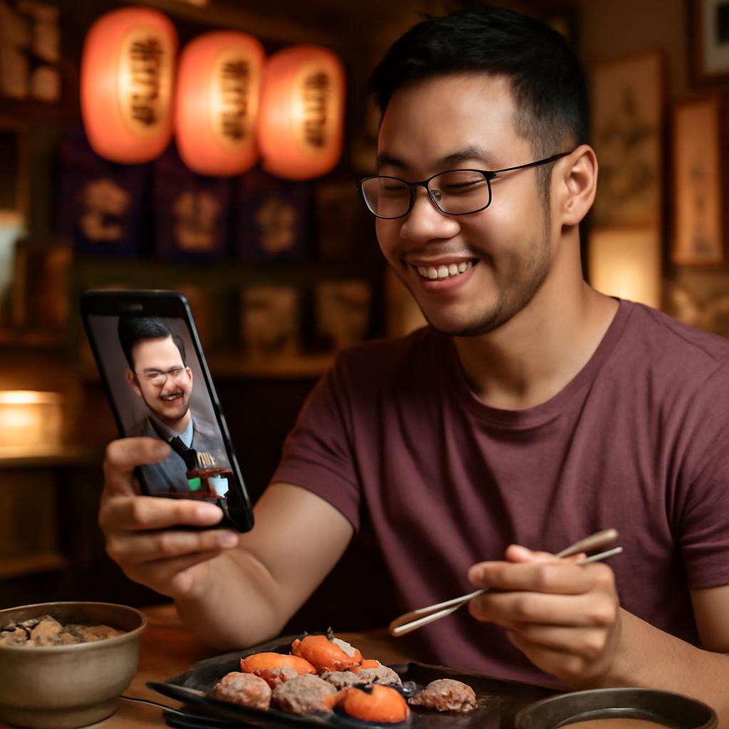 aplicativo para conectar amantes de culinária japonesa