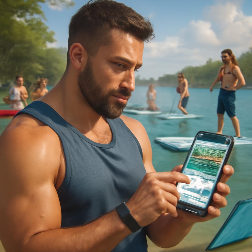 aplicativo para praticar esportes aquáticos em grupo