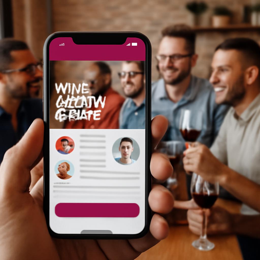 aplicativo para grupos de degustação de vinho