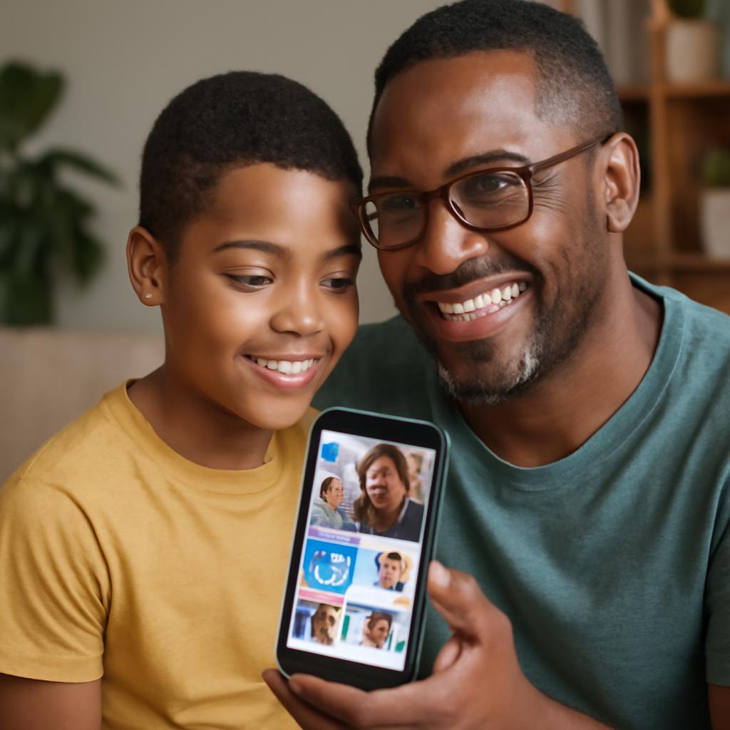 aplicativo para experiências de pais e filhos online