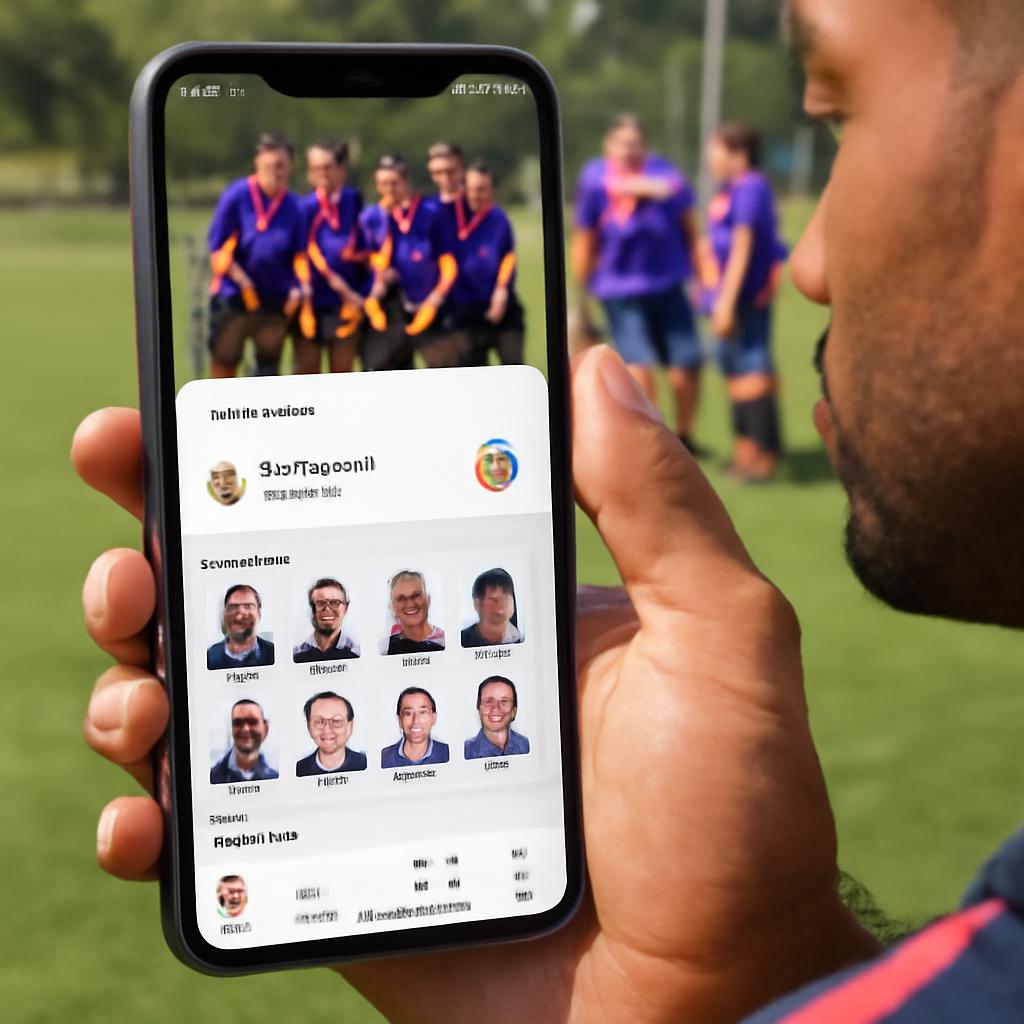 aplicativo para time de esportes amadores