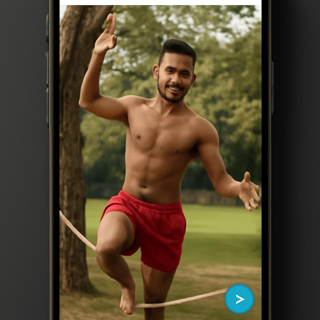 aplicativo para grupos de slackline jovem