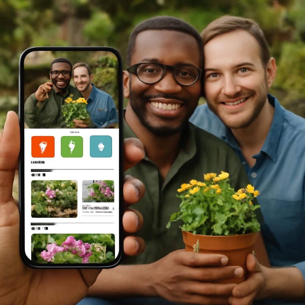 aplicativo para clubes de jardinagem familiar