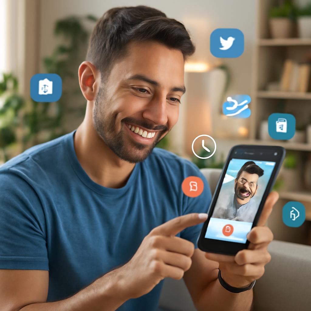 aplicativo de interação social saudável