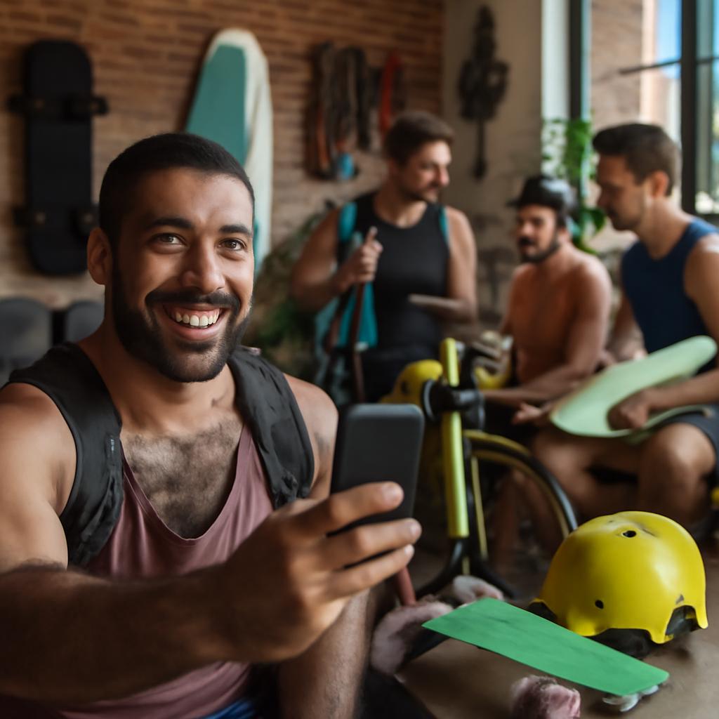 plataforma para socializar aficionados por esportes radicais