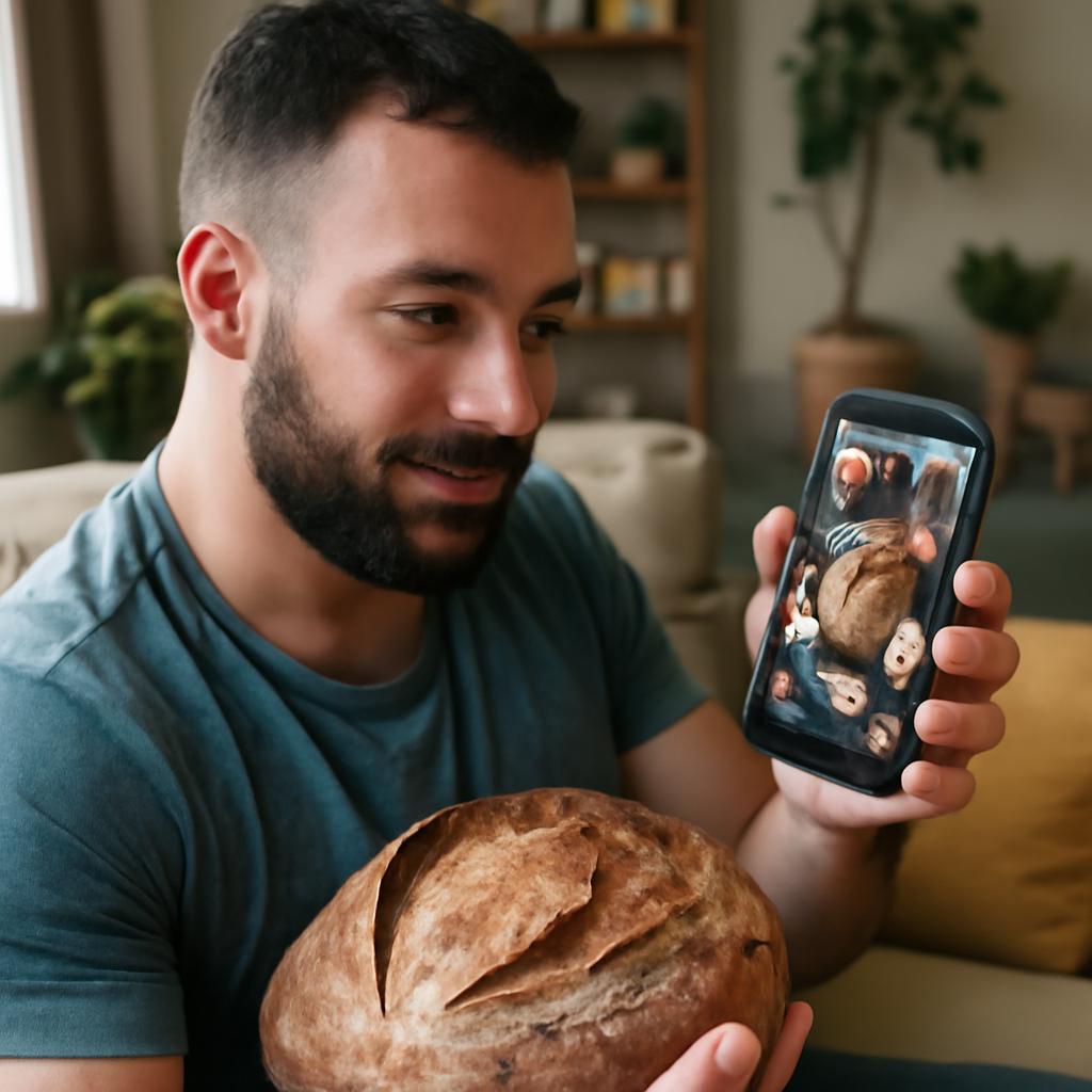 app para socializar amantes de pão de fermentação natural