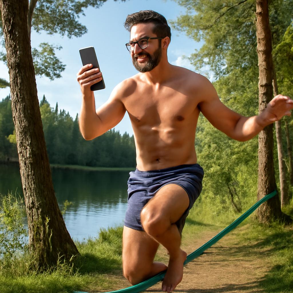 app para praticar slackline em áreas naturais