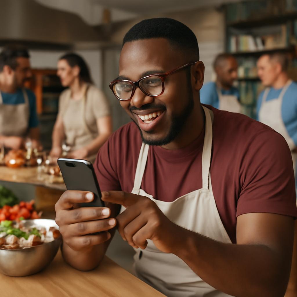app para eventos de culinária colaborativa